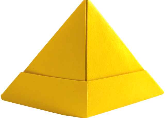 Origami Hut in der Farbe Gelb