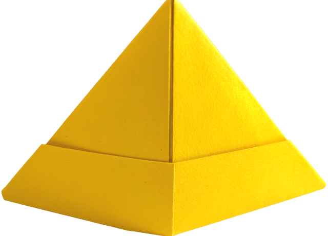 Hut-gelb Origami Hut in der Farbe Gelb
