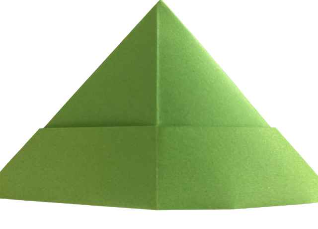 Origami Hut in der Farbe Grün